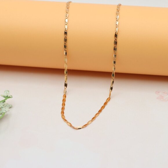 "Elegant Rose Gold Chain Necklace with Adjustable Extender, XPNL0195 - Picture 6 of 12